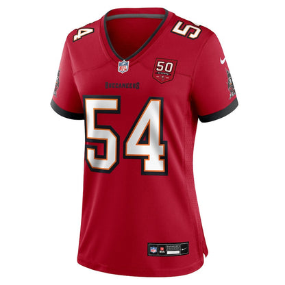 Lavonte David 54 Tampa Bay Buccaneers Women's 50th Anniversary Game Jersey - Red