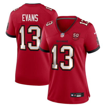 Mike Evans 13 Tampa Bay Buccaneers Women's 50th Anniversary Game Jersey - Red