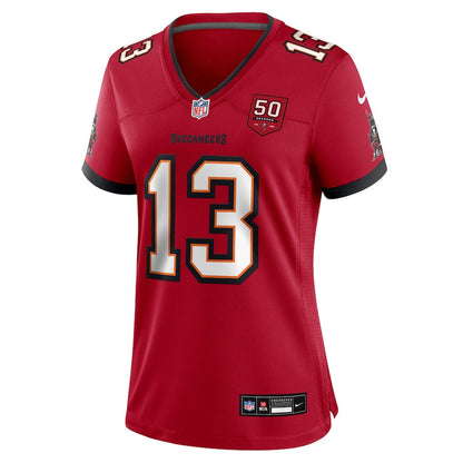 Mike Evans 13 Tampa Bay Buccaneers Women's 50th Anniversary Game Jersey - Red