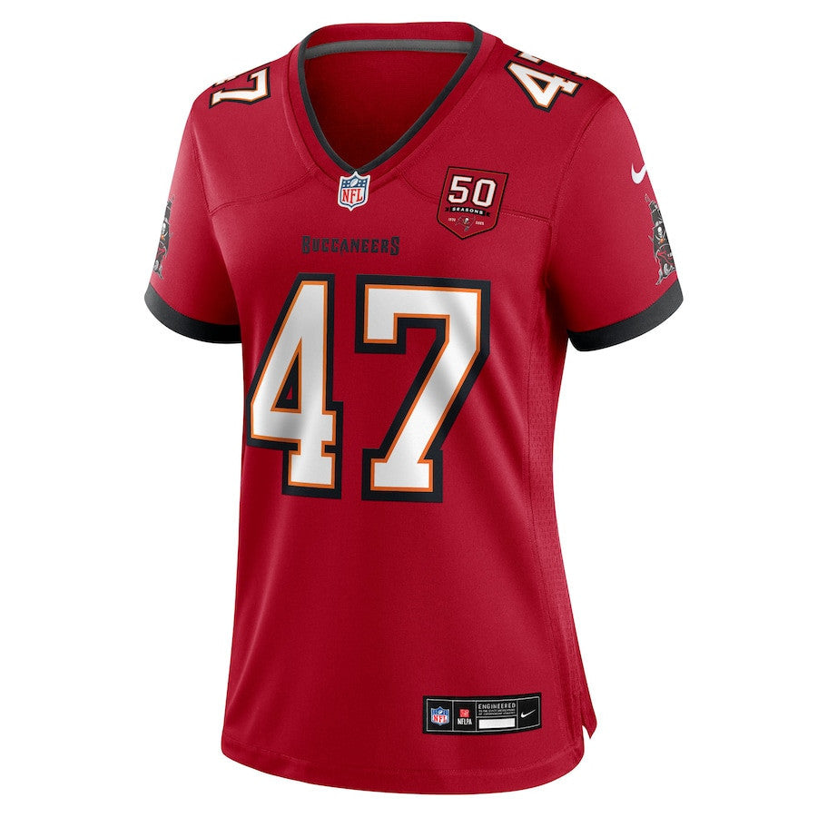 John Lynch 47 Tampa Bay Buccaneers Women's 50th Anniversary Game Jersey - Red