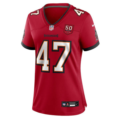 John Lynch 47 Tampa Bay Buccaneers Women's 50th Anniversary Game Jersey - Red