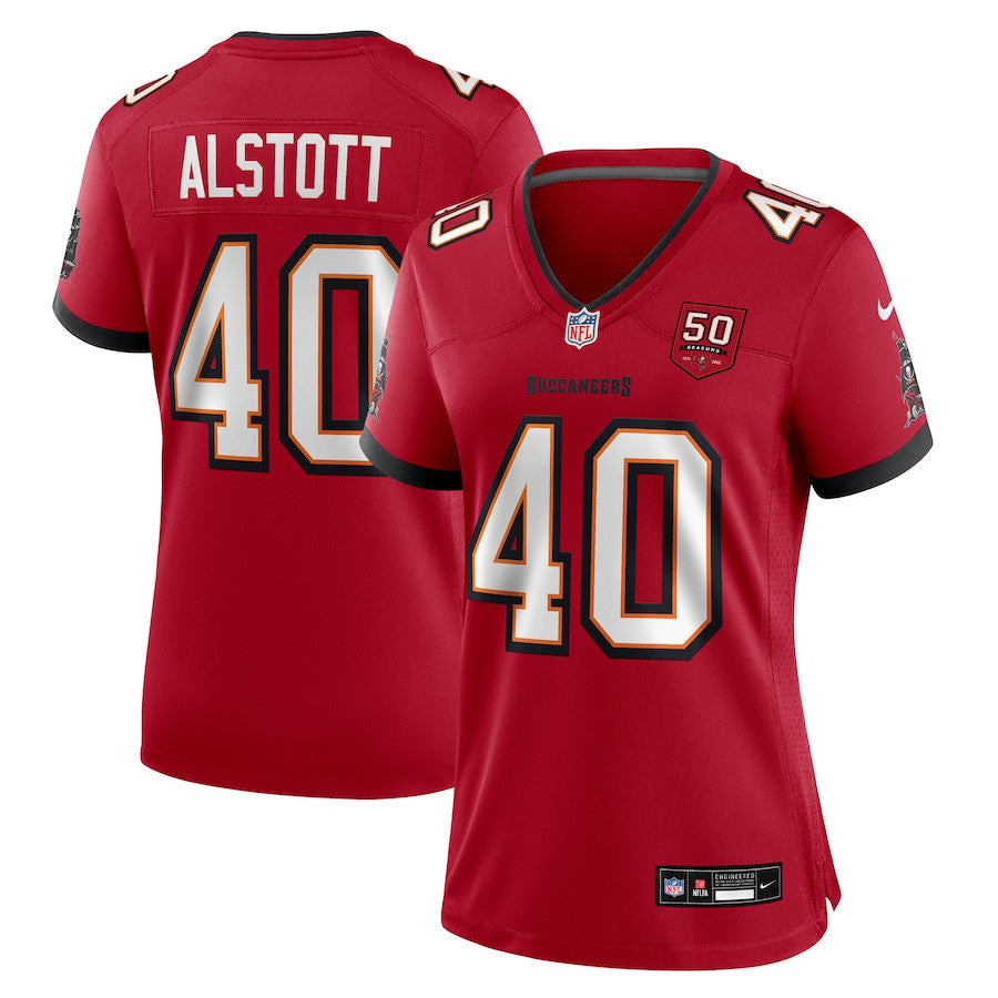 Mike Alstott 40 Tampa Bay Buccaneers Women's 50th Anniversary Game Jersey - Red