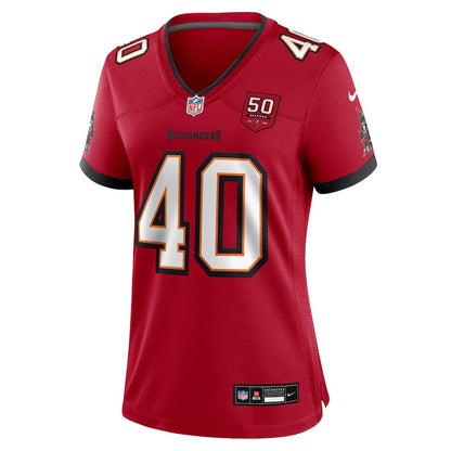 Mike Alstott 40 Tampa Bay Buccaneers Women's 50th Anniversary Game Jersey - Red