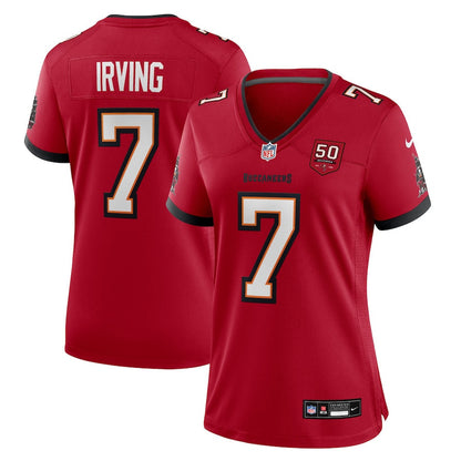 Bucky Irving 7 Tampa Bay Buccaneers Women's 50th Anniversary Game Jersey - Red