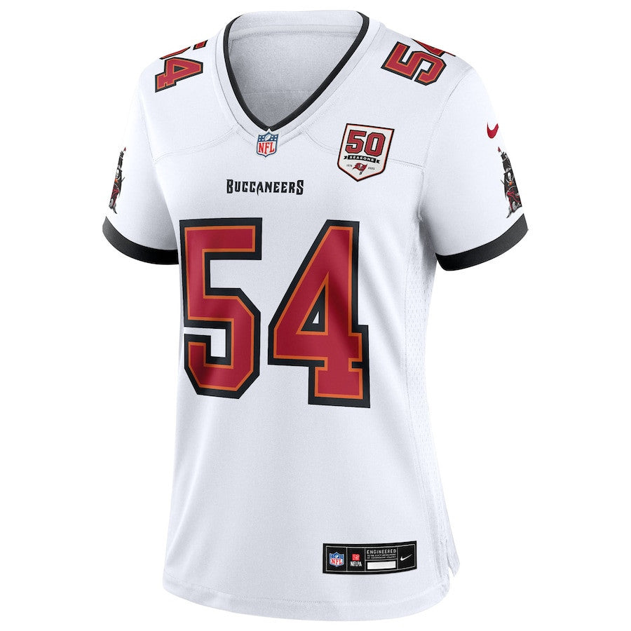 Lavonte David 54 Tampa Bay Buccaneers Women's 50th Anniversary Game Jersey - White