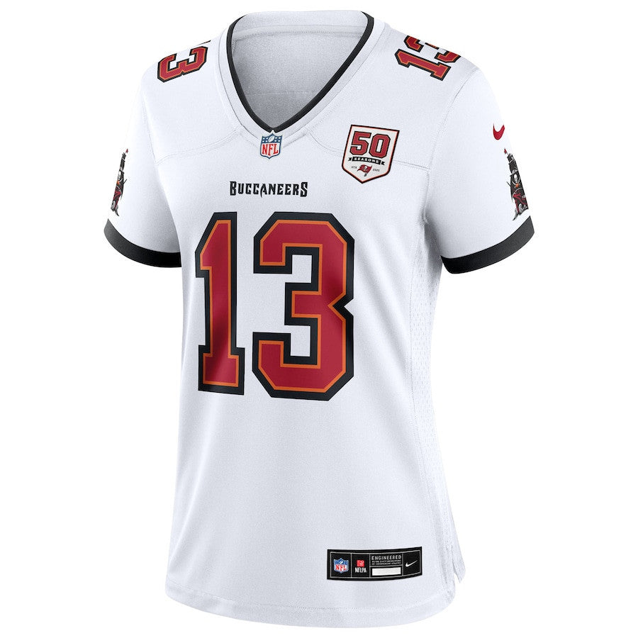 Mike Evans 13 Tampa Bay Buccaneers Women's 50th Anniversary Game Jersey - White