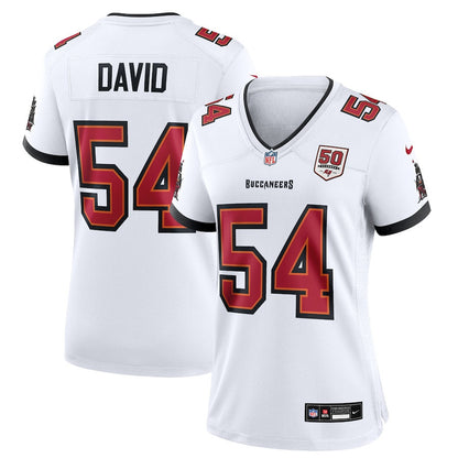 Lavonte David 54 Tampa Bay Buccaneers Women's 50th Anniversary Game Jersey - White