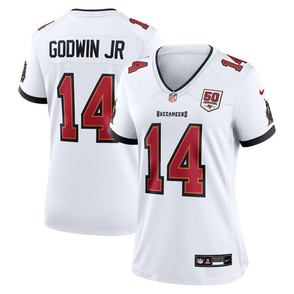 Chris Godwin Jr. 14 Tampa Bay Buccaneers Women's 50th Anniversary Game Jersey - White