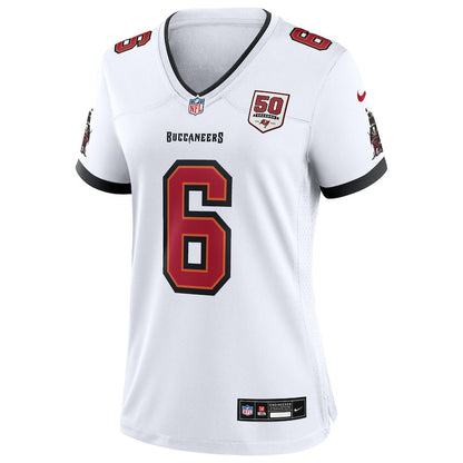 Baker Mayfield 6 Tampa Bay Buccaneers Women's 50th Anniversary Game Jersey - White