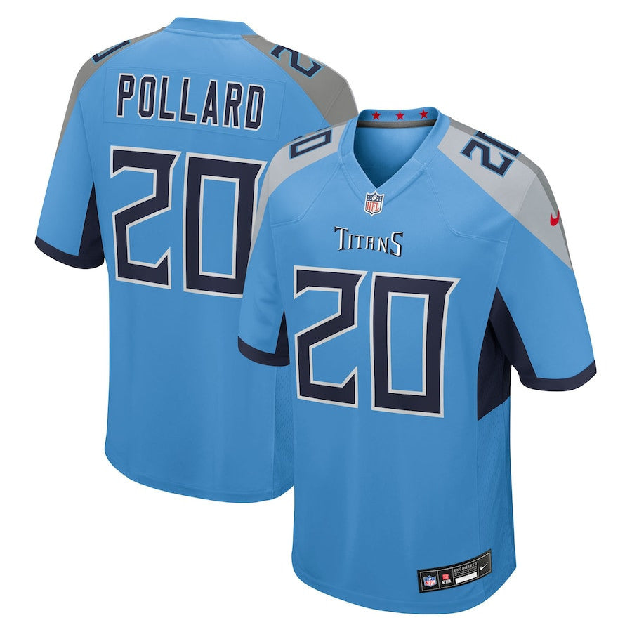 Tony Pollard 20 Tennessee Titans Team Game Men Jersey - Light Blue