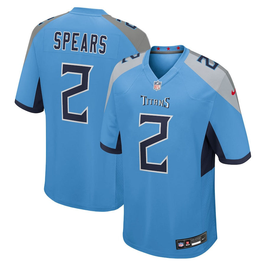 Tyjae Spears 2 Tennessee Titans Team Game Men Jersey - Light Blue