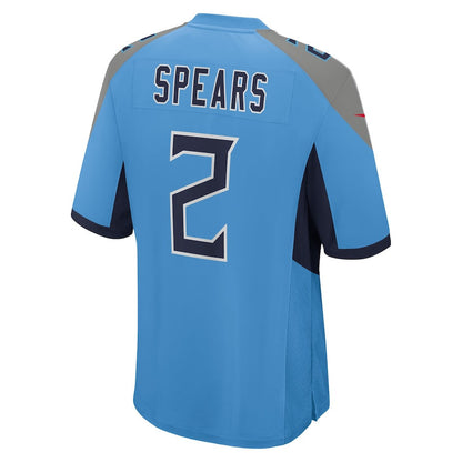 Tyjae Spears 2 Tennessee Titans Team Game Men Jersey - Light Blue