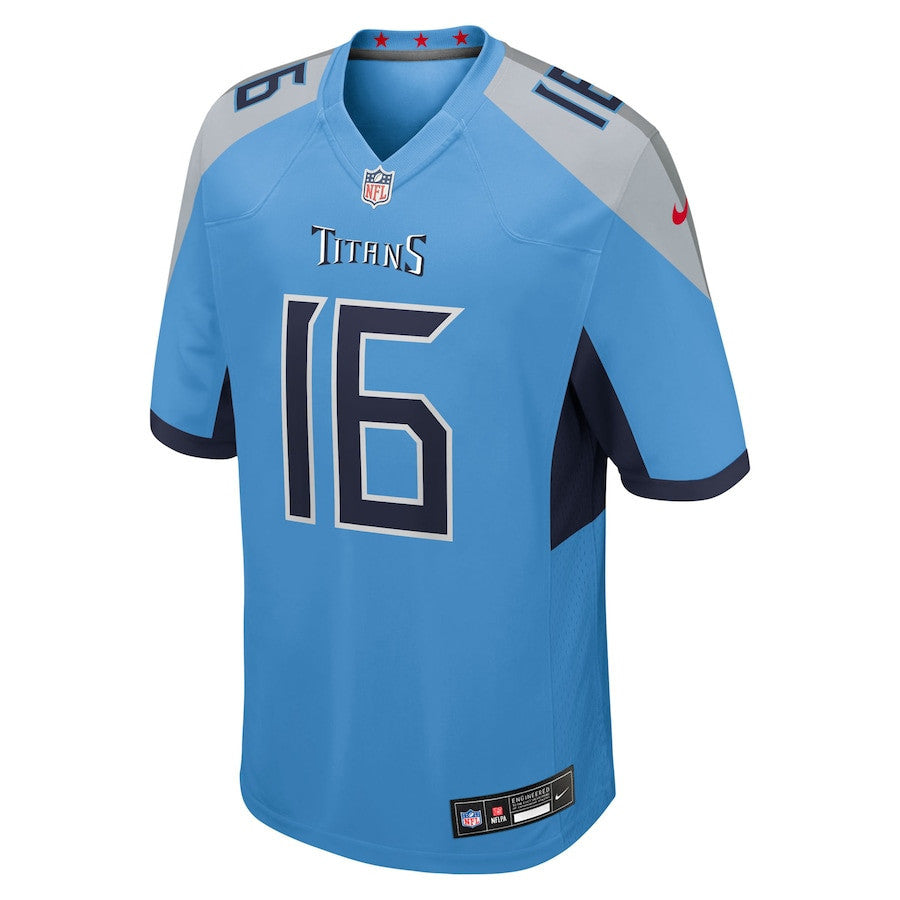 Treylon Burks 16 Tennessee Titans Team Game Men Jersey - Light Blue