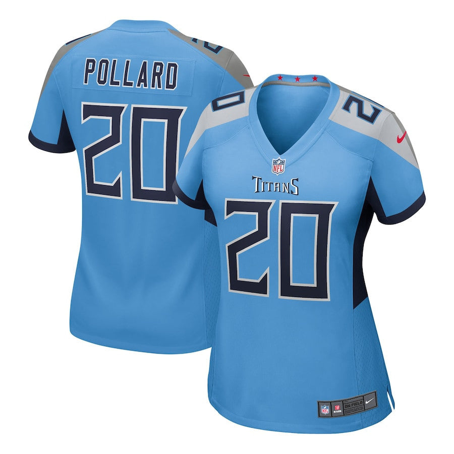 Tony Pollard 20 Tennessee Titans Women's Team Game Jersey - Light Blue
