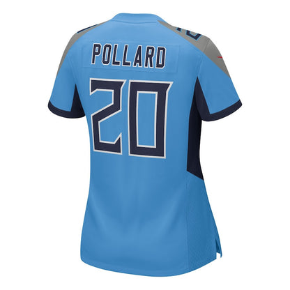Tony Pollard 20 Tennessee Titans Women's Team Game Jersey - Light Blue