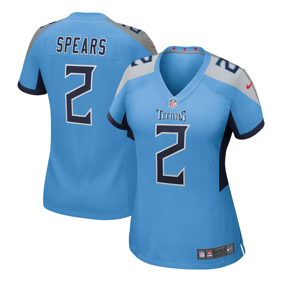 Tyjae Spears 2 Tennessee Titans Women's Team Game Jersey - Light Blue