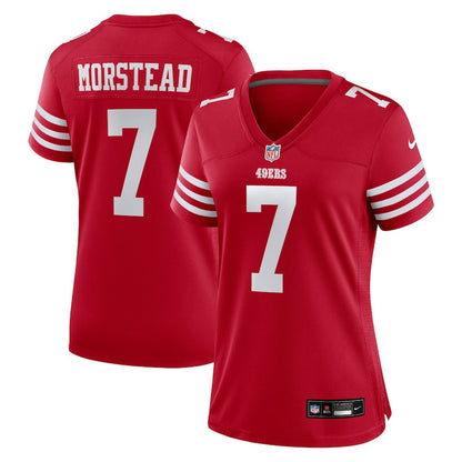 Thomas Morstead 7 San Francisco 49ers Women's Team Game Jersey - Scarlet