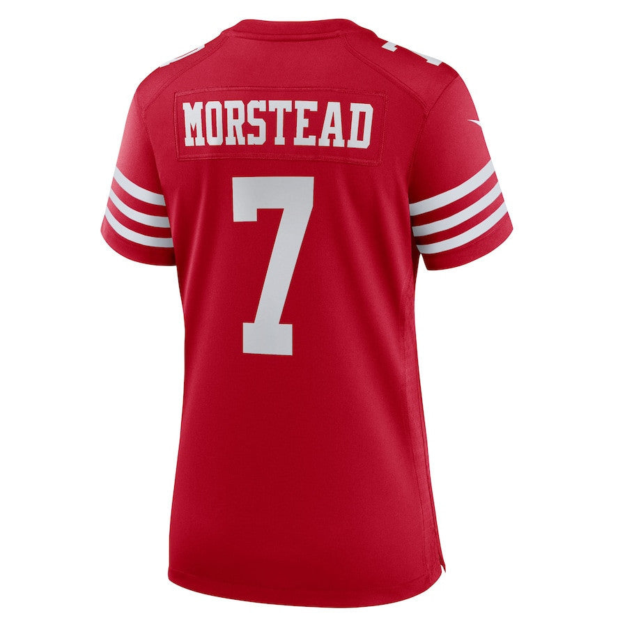 Thomas Morstead 7 San Francisco 49ers Women's Team Game Jersey - Scarlet