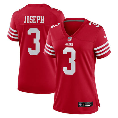 Greg Joseph 3 San Francisco 49ers Women's Team Game Jersey - Scarlet