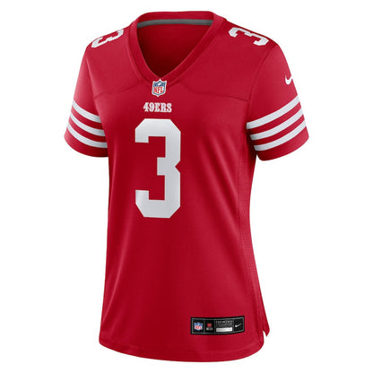 Greg Joseph 3 San Francisco 49ers Women's Team Game Jersey - Scarlet