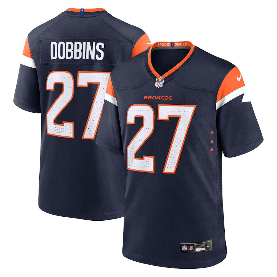 J.K. Dobbins 27 Denver Broncos Alternate Game Men Jersey - Navy