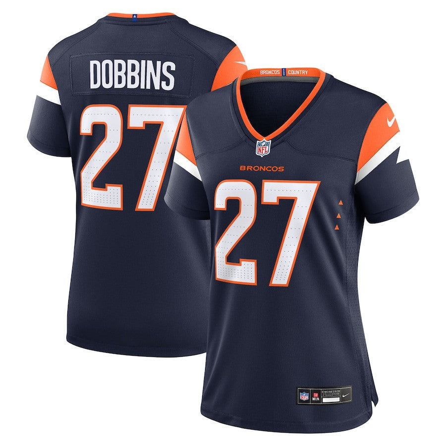 J.K. Dobbins 27 Denver Broncos Women's Alternate Game Jersey - Navy