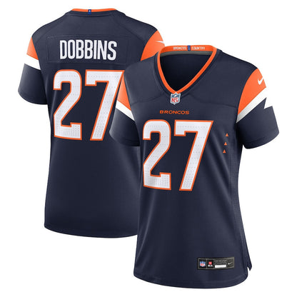 J.K. Dobbins 27 Denver Broncos Women's Alternate Game Jersey - Navy