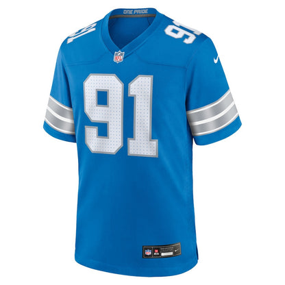 Tyleik Williams 91 Detroit Lions Team Game Men Jersey - Blue