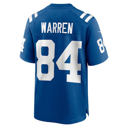 Tyler Warren 84 Indianapolis Colts 2025 Game Men Jersey - Royal