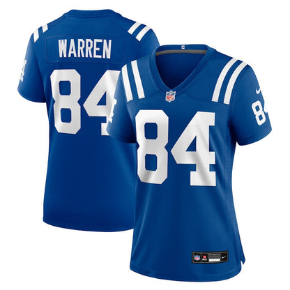 Tyler Warren 84 Indianapolis Colts Women's Game Jersey - Royal