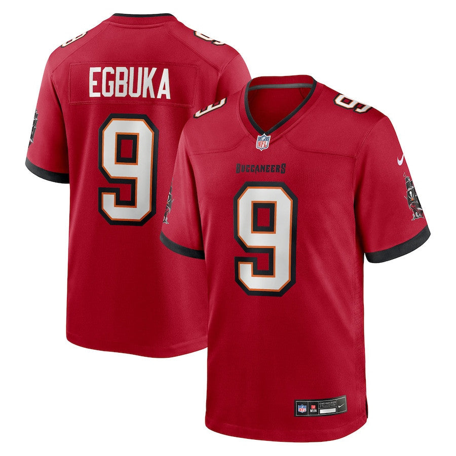 Emeka Egbuka 9 Tampa Bay Buccaneers 2025 NFL Draft First Round Pick Game Men Jersey - Red