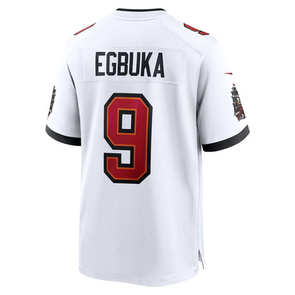 Emeka Egbuka 9 Tampa Bay Buccaneers 50th Season Patch Game Men Jersey - White