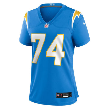 Ryan Nelson 74 Los Angeles Chargers Women's Team Game Jersey - Powder Blue