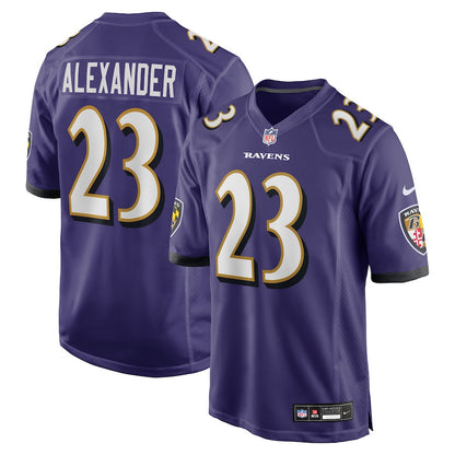 Jaire Alexander 23 Baltimore Ravens Team Game Men Jersey - Purple