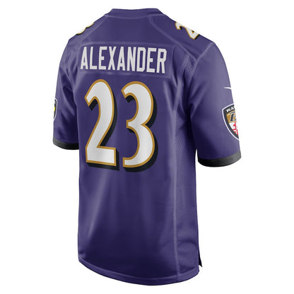 Jaire Alexander 23 Baltimore Ravens Team Game Men Jersey - Purple
