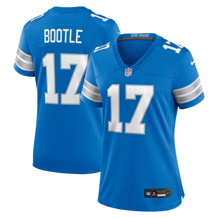 Dicaprio Bootle 17 Detroit Lions Women's Team Game Jersey - Blue