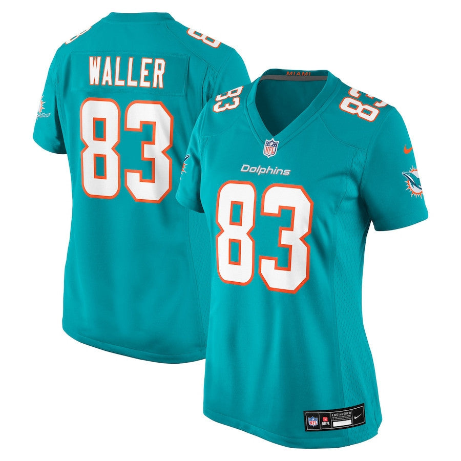 Darren Waller 83 Miami Dolphins Women's Team Game Jersey - Aqua