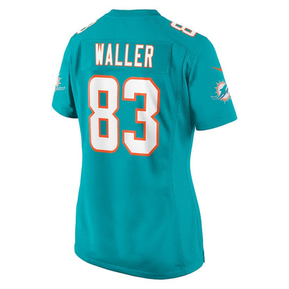 Darren Waller 83 Miami Dolphins Women's Team Game Jersey - Aqua
