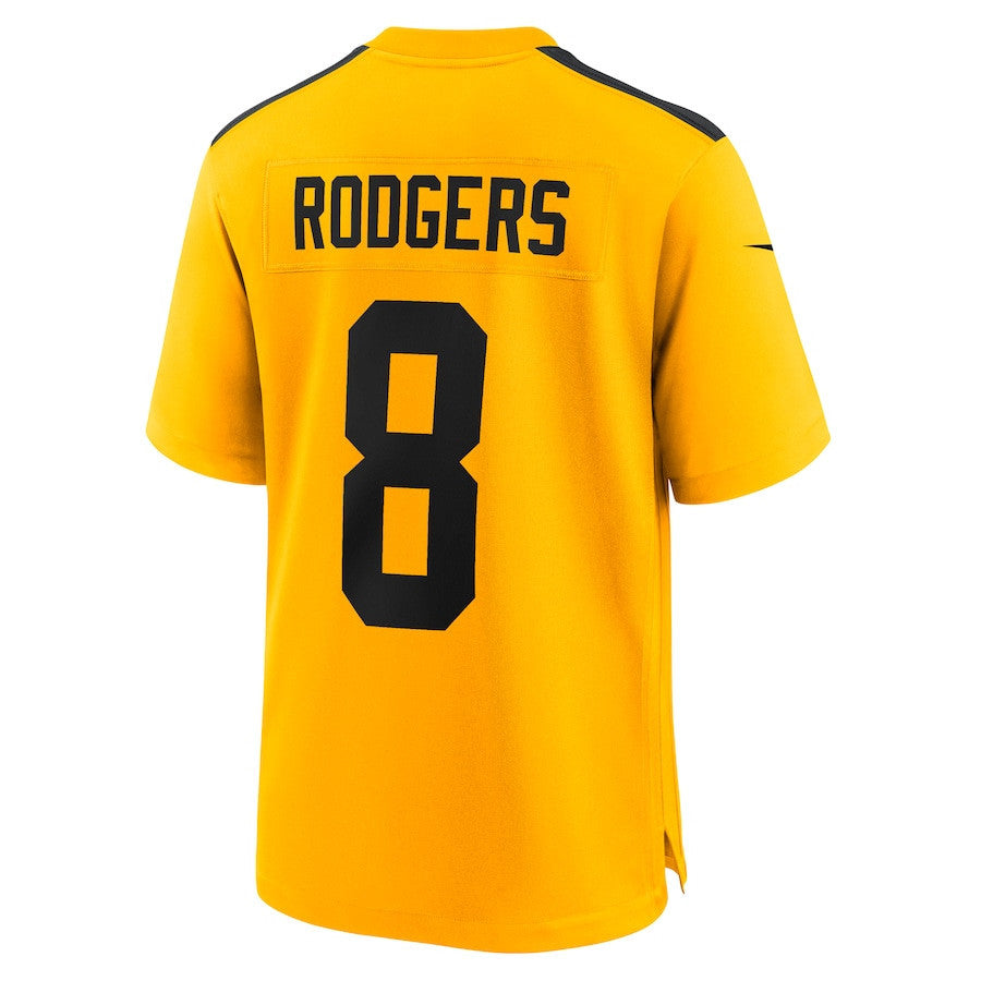 Aaron Rodgers 8 Pittsburgh Steelers Alternate 1933 Throwback Game Men Jersey - Gold