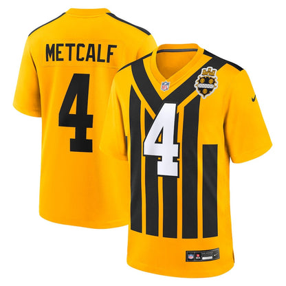 DK Metcalf 4 Pittsburgh Steelers Alternate 1933 Throwback Game Men Jersey - Gold