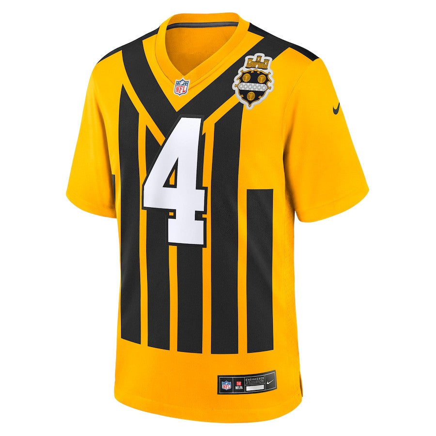 DK Metcalf 4 Pittsburgh Steelers Alternate 1933 Throwback Game Men Jersey - Gold