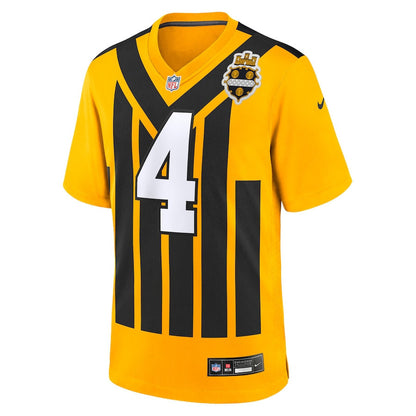 DK Metcalf 4 Pittsburgh Steelers Alternate 1933 Throwback Game Men Jersey - Gold