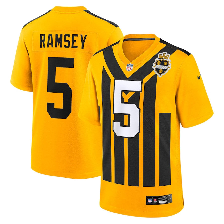 Jalen Ramsey 5 Pittsburgh Steelers Alternate 1933 Throwback Game Men Jersey - Gold