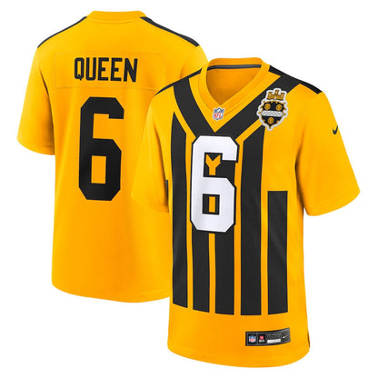 Patrick Queen 6 Pittsburgh Steelers Alternate 1933 Throwback Game Men Jersey - Gold