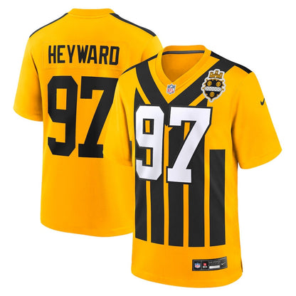 Cameron Heyward 97 Pittsburgh Steelers Alternate 1933 Throwback Game Men Jersey - Gold
