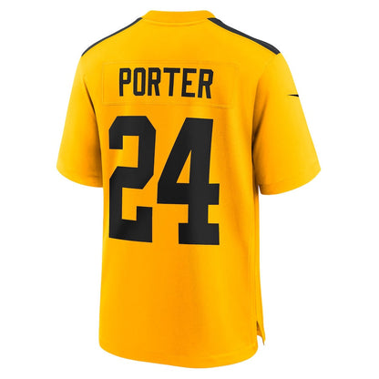 Joey Porter Jr. 24 Pittsburgh Steelers Alternate 1933 Throwback Game Men Jersey - Gold