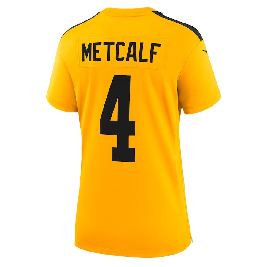DK Metcalf 4 Pittsburgh Steelers Women's Alternate 1933 Throwback Game Jersey - Gold