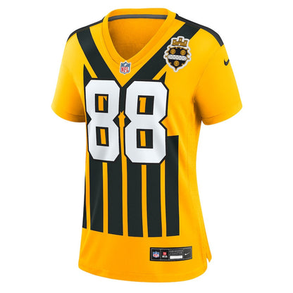 Pat Freiermuth 88 Pittsburgh Steelers Women's Alternate 1933 Throwback Game Jersey - Gold