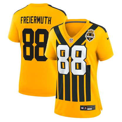 Pat Freiermuth 88 Pittsburgh Steelers Women's Alternate 1933 Throwback Game Jersey - Gold