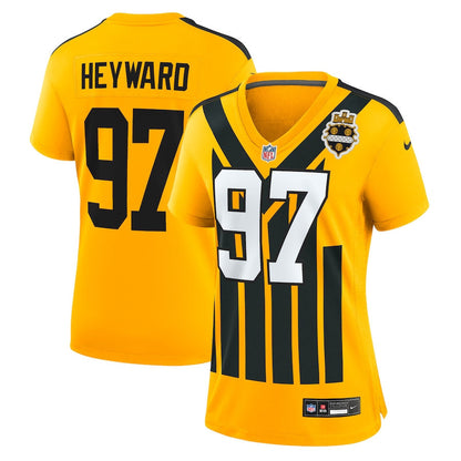Cameron Heyward 97 Pittsburgh Steelers Women's Alternate 1933 Throwback Game Jersey - Gold